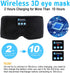 Sleep Headphones, Update Wireless 3D Eye Mask with Ultra-Thin HD Stereo Speakers for Side Sleepers, Air Travel, Meditation and Relaxation Black...