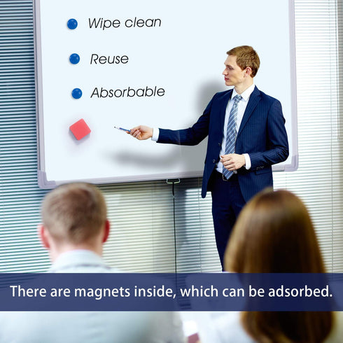 Dry Erase Erasers, Eeoyu 40 Pack Magnetic Whiteboard Dry Erasers Chalkboard Cleaner Wiper for Kids and Classroom Teacher Supplies Home and Office,...
