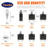 10A Manual Reset Button Circuit Breaker 2 Pack 125/250V AC 50V DC Thermal Overload Protector with Quick Connect Terminals and Waterproof Button Ca...
