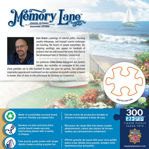Masterpieces 300 Piece EZ Grip Jigsaw Puzzle - Coastal Getaway - 18"x24"...