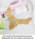 ShiDianYi Rhinestone Applique Crystal Pearl Beading Trim for Collar, Wedding Applique, Gold Wedding Sash...
