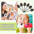 80pcs Mini Shovel Spoons Disposable Platsic Dessert Shovel Shaped Spoon for Ice Cream Pudding Yogurt Party Supply,Black...