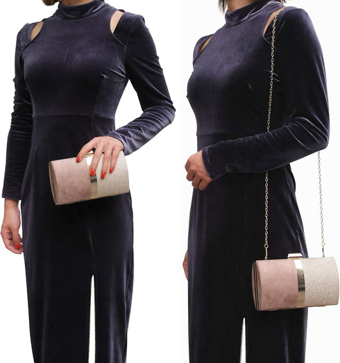CARIEDO Evening Clutch for Women, Evening Bag Crossbody Bag Wedding Bridal Purse for Cocktail Party Prom...