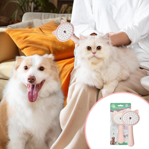 Cat Steamy Brush Dog brushes for Shedding Grooming, Lightweight Skin Friendly Pet Brush Hair Removal Comb Brushes for Long or Medium Haired Cats(P...