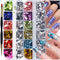 24 Grids Rhombus Hexagon Mermaid Holographic Glitter Nail Art Sequins Silver Colorful Collocation 3D Shiny Nail Art Flakes Acrylic Supplies Glitte...