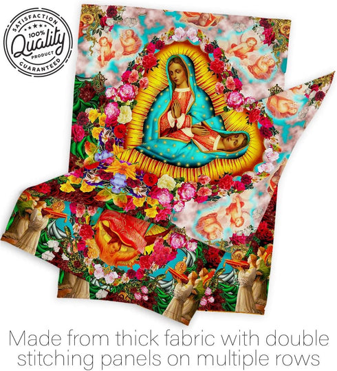 Our Lady of Guadalupe Flag Home Decor Faith Hope Grace Grave Yard Decorations For Cemetery Peace Dove Religious Decoration Religion Easter Garden ...