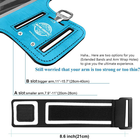 Armband for Google Pixel 9a/9/9 Pro,8a/8, 7a/7, 6a/6, 5a/5, Gym Running Workouts Sports Phone Arm Band,with Card Holder (Blue)...