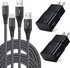 Adaptive Fast Charging USB Wall Charger Kit, Qihop 2-Pack Fast Charging Block Android Phone Charger with 6ft USB Type C Cable for Samsung Galaxy S...