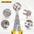 KATA 8 Inch Wire Cutter Wire Stripper, Cutting for 10-20 AWG Solid Wire and 12-22 AWG Stranded Wire, Wire Stripper Crimper Crimping Tool for Elect...