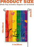 Pride Garden Flag, Gay Flag Pride Flag Outdoor Gay Pride Flag Rainbow Flag LGBTQ Flag, Heart Double-Sided Progress Pride Flag Garden Lawn Porch Ya...