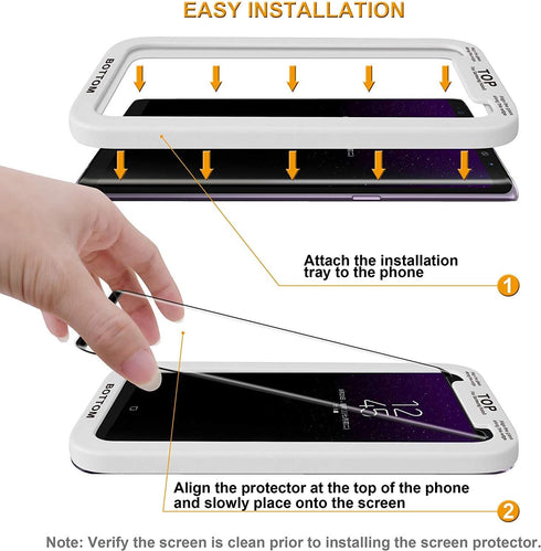 Supershieldz (2 Pack) Designed for Samsung Galaxy Note 8 Tempered Glass Screen Protector with (Easy Installation Tray) 0.33mm, Anti Scratch, Bubbl...