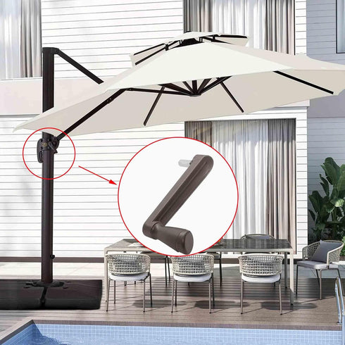 Patio Umbrella Crank Handle, Patio Umbrella Accessories, Outdoor Umbrella Parts Replacement Heavy Duty Holder Umbrella Hand Crank for Picnic Beach...