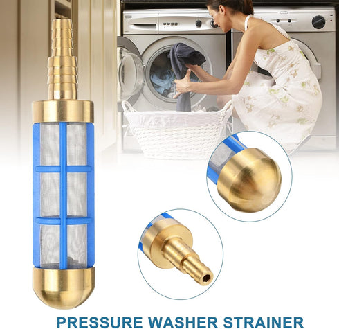 Garden Hose Inlet Filter for High Pressure Washer 3/4'' 5/8'' Hose Water Suction Strainer Pickup Filter Hose Inlet Strainer for Water Tank Connect...