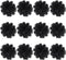 GORGECRAFT 12Pcs 3D Chiffon Flower Black Mesh Fabric Flowers Sewing Fabric Appliques Headband Embellishments Ornament Accessories Chiffon Lace Flo...