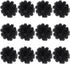 GORGECRAFT 12Pcs 3D Chiffon Flower Black Mesh Fabric Flowers Sewing Fabric Appliques Headband Embellishments Ornament Accessories Chiffon Lace Flo...