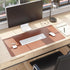 Smead Desk Pad, Vegan Leather Desk Mat with Non-Slip Faux Suede Backing, Perfect Desk Organizer for Office Decor, 36” x 17” Large, Saddle (64827)...