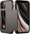Nvollnoe for iPhone 12 Case,iPhone 12 Pro Case with Card Holder Heavy Duty Protective Dual Layer Shockproof Hidden Card Slot Slim Wallet Case for ...
