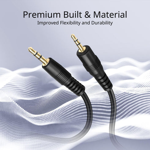 TNP 2.5mm to 3.5mm Adapter Cable (15FT) - Bi-Directional Male to Male 2.5 to 3.5 Subminiature Stereo Audio Jack Extension Converter Cable Gold Pla...