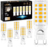 Sailstar G9 LED Bulb Dimmable 2700K Soft Warm White 6 Pack, T4 G9 4W Replacement for 40 Watts Halogen, Ceramic Bi Pin Base, 120V 400 Lumen 360°Bea...