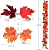 2 Pack Fall Maple Leaf Garland Artificial Maple Garland, Autumn Hanging Fall Leave Vines for Indoor Outdoor Wedding Thanksgiving Dinner Party Deco...