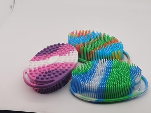 Silicone Body Brush, Exfoliating Body Scrubber, Silicone Body Scrubber Loofah, Silicone Bath Brush, Soft Exfoliating Body Bath Shower Scrubber Bru...