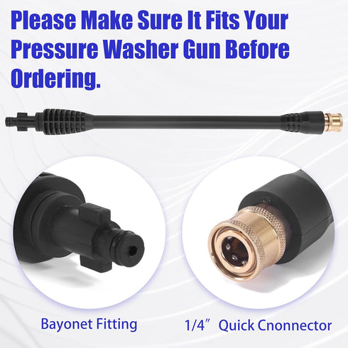 Pressure Washer Wand Replacement with 5 Spray Nozzles and 1 Tips Holder, Compatible with Some Ryobi, Portland, Husky Electric Pressure Washers Bla...