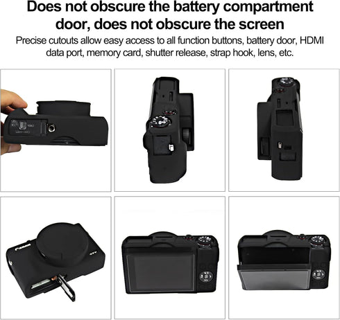 Case for Canon Powershot G7 X Mark III Digital Camera, Soft Silicone Protective Cover with Removable Lens Cover for Canon Powershot G7X Mark III D...