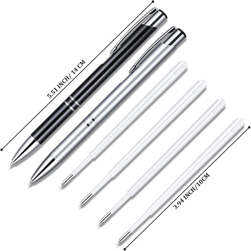 Zonon Air Release Pen Pin Pen Craft Vinyl Weeding Tools Air Release Weeding Tool Stainless Steel Point Retractable Weeding Tools with Refills(Silv...