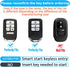Tukellen for Honda Leather Key Fob Cover with Keychain Compatible with Honda Accord Civic Fit Pilot Odyssey CRV Clarity CRZ HRV Ridgeline EX EX-L ...