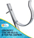 U.S. Pool Supply Set of 2 Aluminum Pool Hangers for Telescopic Poles - Store Poles with Nets, Vacuums, Hoses & Attachments...