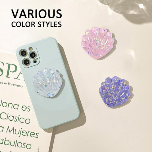 Cute Shell Shape Collapsible Expandable Stand Multi Functional Mobile Phone Grip & Kicktand?Pink?...