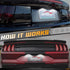 HERCOO LED License Plate Light Lamp Lens White Bulbs Black Housing Compatible with 1994 to 2004 Ford Mustang Pickup Truck Rear Step Bumper, Pack o...