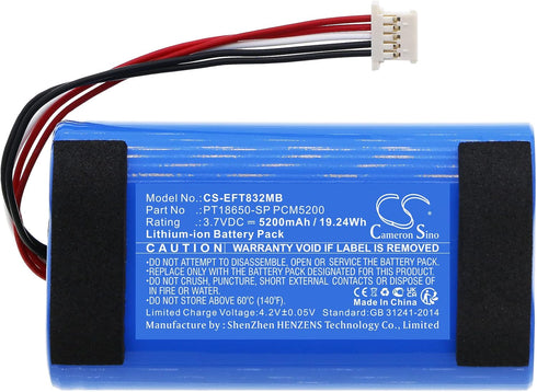 Battery Replacement for Spaceview Pro baby cam T8321-M PT18650-SP PCM5200...