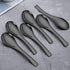 Soup Spoons,4 Pieces Stainless Steel Asian Soup Spoon 6.3 Inch Mirror Polished Black Ramen Spoons Deep Spoon for Soup...