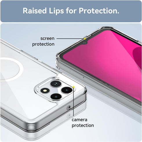 Osophter for Revvl 7 5G Case: Clear Transparent Phone Cover?Military-Grade Protection??Anti-Yellowing? for T-Mobile Revvl 7 5G Magnetic Case-Clear...