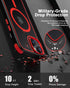 for iPhone 14 Case/iPhone 13 Case, Compatible with MagSafe, Crystal Clear Case w/Magnetic Ring, Multicolor Protective Shockproof Bumpers, Not Yell...