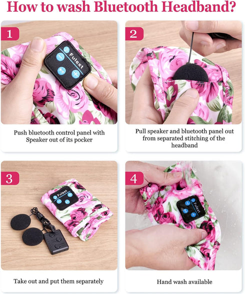 Sleeping Headphones Bluetooth Headband, Sleep Headphones Headband Soft Elastic Cozy Headband Headphones, Sleep Headband for Women Men Teenager Chr...
