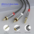 2RCA to 3.5mm,?3M? 1/8 to RCA 2-Male Headphone Jack Fish Wire Braid Y Splitter RCA Auxiliary Cord for Smartphone, Tablet, HDTV,MP3 Player Speaker...