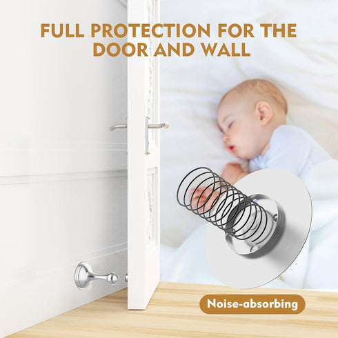 Magnetic Door Stopper Door Catch - 2 Pack Stainless Steel Heavy Duty Door Holder Stops for Bottom Top of Door - Wall Floor Mounting No Drill 3M Ad...
