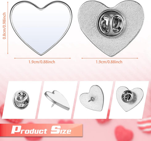 30 Pcs Sublimation Blank Pins DIY Button Badge Kit Sublimation Silver Blank Aluminum Sheet with Butterfly Pin Backs for DIY Craft Jewelry Lapel Ma...