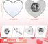30 Pcs Sublimation Blank Pins DIY Button Badge Kit Sublimation Silver Blank Aluminum Sheet with Butterfly Pin Backs for DIY Craft Jewelry Lapel Ma...