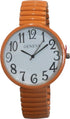 Blekon Collection Fashion Watch Wholesale Geneva Super Large Stretch Watch Clear Number Easy Read (Orange)...
