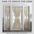 Elrene Home Fashions Colette Faux-Silk Side Door Window Panel, 28 in x 72 in (Side Door Panel), Ivory...