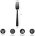 Party Essentials Individually Wrapped Black Plastic Utensil Sets/Heavy Duty Flatware Packs, Fork, 100 Sets...