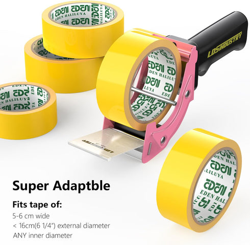 Rapid-Replace Packing Tape Dispenser Gun with Tape and Extra Blade, 2IN(50mm) Lightweight Ergonomic Industrial Handheld Heavy Duty Tape Cutter for...