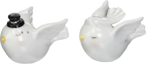 Appletree Design The Perfect Wedding Loving Birds Salt and Pepper Set, 1-7/8-Inch, 1-3/4-Inch...