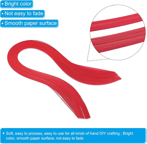 PATIKIL Quilling Strips Paper 720pcs 1.5mm 39cm Origami Paper Quilling Kits for Adults Beginner Art DIY Craft Christmas, Red...