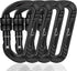Heavy Duty Lightweight Locking Carabiner Clips D Ring for Camping Hiking Outdoor Gym etc, Carabiner with Lock Small Carabiners for Dog Leash & Har...