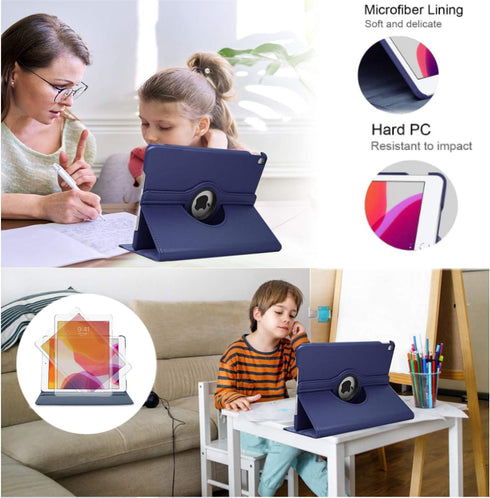 Case for ipad 9th 7th / 8th Generation 10.2 inch Model MK2K3LL/A MK2L3LL/A MK2N3LL/A, MK2P3LL/A- 360 Degree Rotating Protective Stand Cover Auto W...