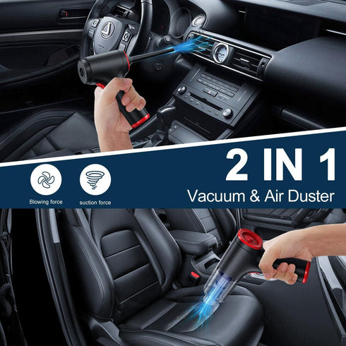 Handheld Car Vacuum Cleaner High Power Cordless, 120W Portable Car Vacuum Cleaner with 18000PA Suction & Air Duster, Mini Hand held Vacuum Cleaner...